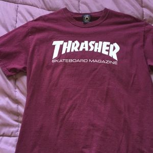 maroon thrasher shirt